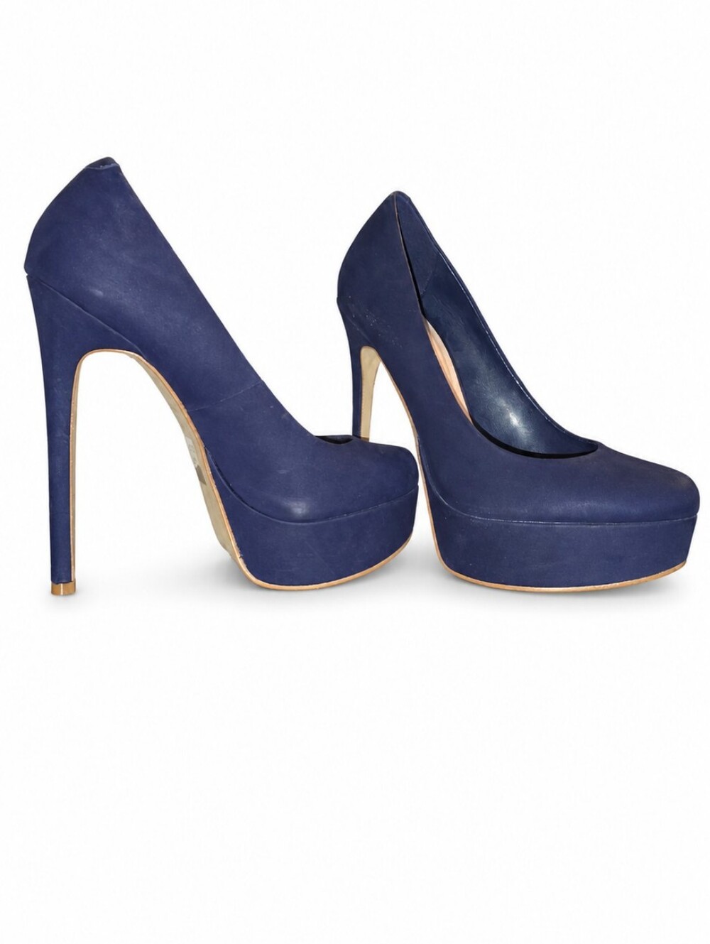 ALDO Kassandra Navy Blue Platform Pumps Stiletto Heels - Size 10 - Picture 2 of 10